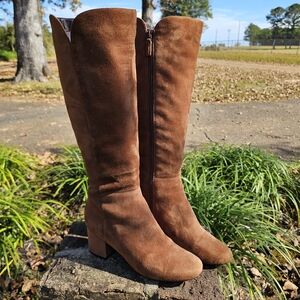 Cole Haan Denise Brown Suede Tall Boots Size 8.5 Med